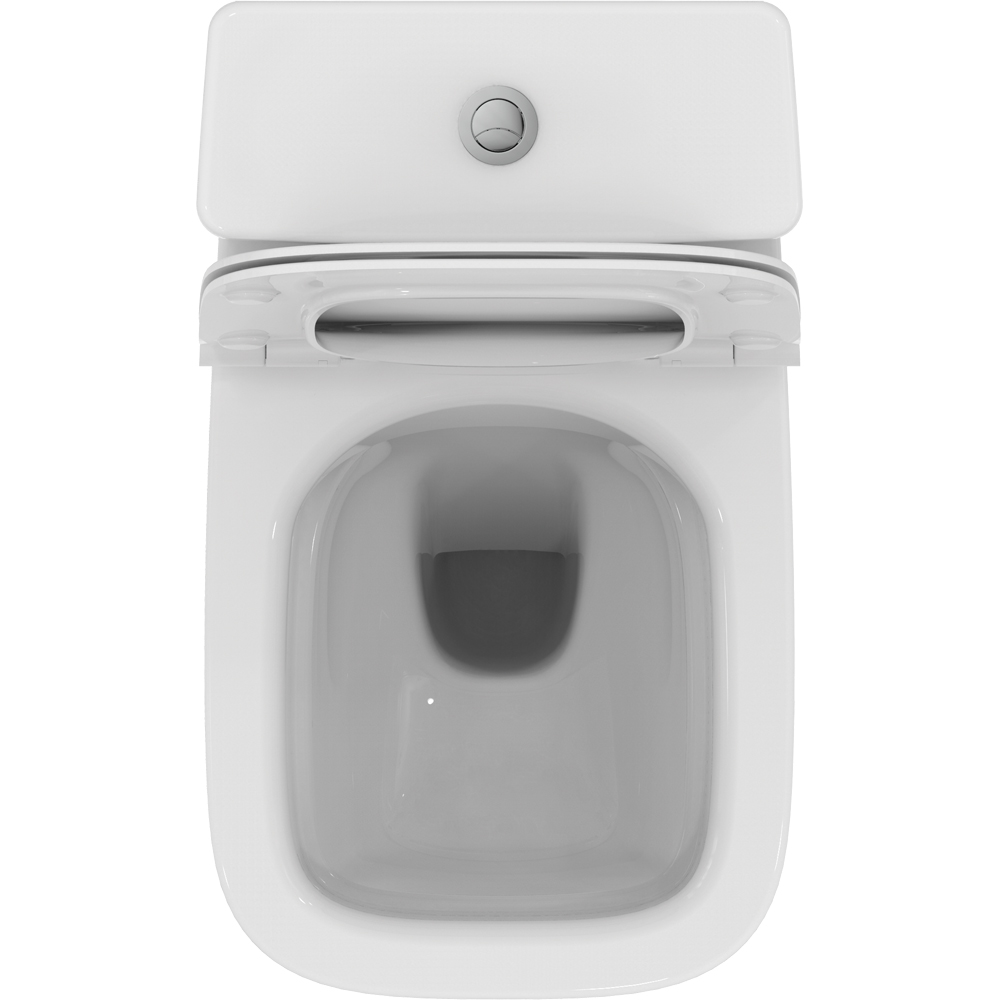 Set vas WC IDEAL STANDARD I.Life S T554201, ceramica, evacuare orizontala, rezervor 3/6l, capac SoftClose, alb