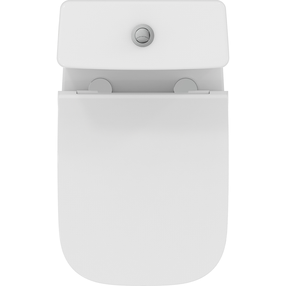 Set vas WC IDEAL STANDARD I.Life S T554201, ceramica, evacuare orizontala, rezervor 3/6l, capac SoftClose, alb