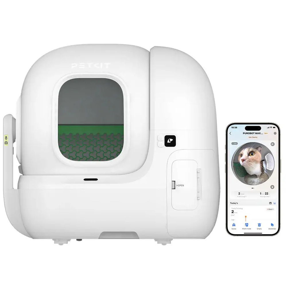 Litiera acoperita PETKIT Pura Max Pro, Smart, ABS, 69 x 65 x 56 cm, alb