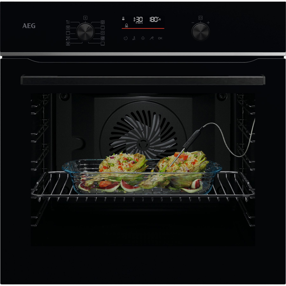 Cuptor incorporabil AEG SurroundCook TA5PB531AB, Electric, Gatire cu abur, Autocuratare pirolitica, 71 l, Clasa A+, inox-negru