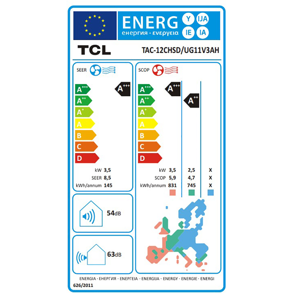 Aer conditionat TCL Breeze IN, 12000BTU, A+++/A++, Wi-Fi, Inverter, Incalzire, I Feel, Functie Antifungica, alb