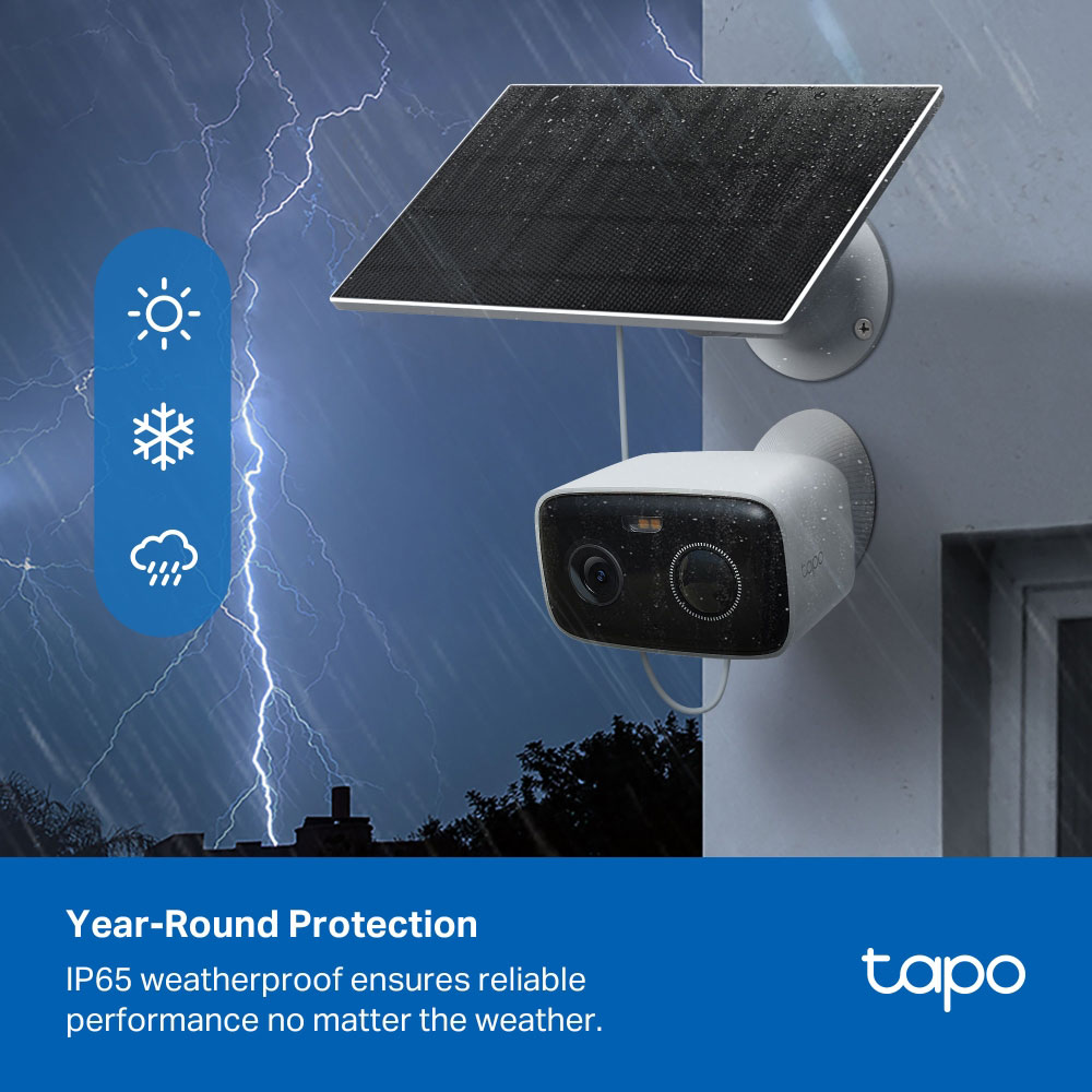 Kit camera IP Wireless exterior TP-LINK Tapo C400, 2MP, 1080 p, IP65, IR, Night Vision, alb