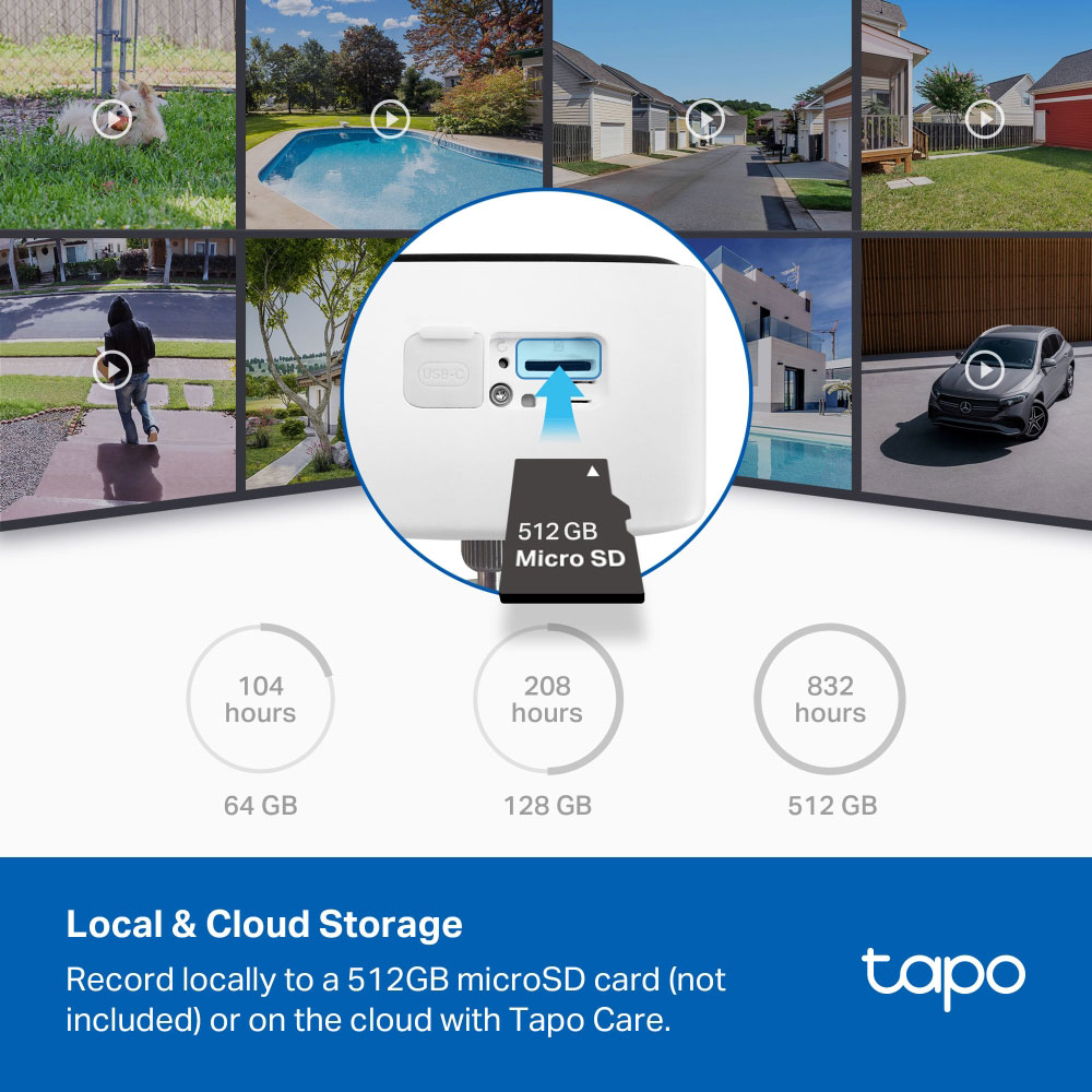 Kit camera IP Wireless exterior TP-LINK Tapo C400, 2MP, 1080 p, IP65, IR, Night Vision, alb