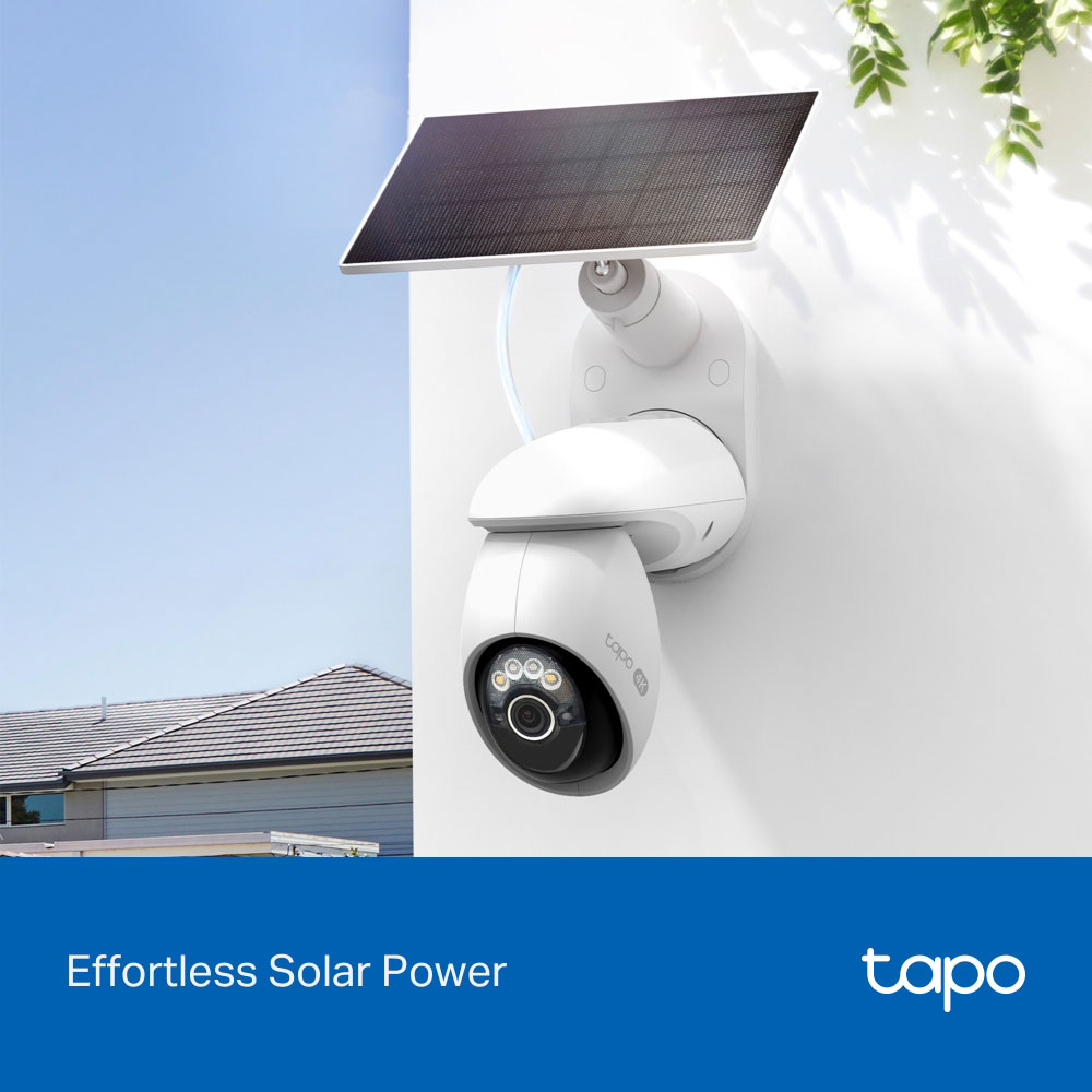 Kit camera IP Wireless exterior TP-LINK Tapo C660, 8MP, 2160 p, IP66, IR, Night Vision, alb