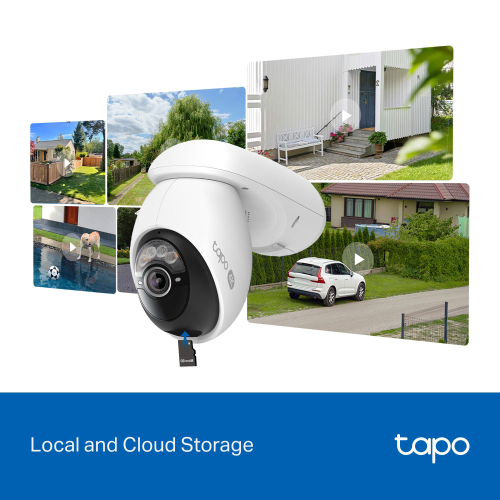Kit camera IP Wireless exterior TP-LINK Tapo C660, 8MP, 2160 p, IP66, IR, Night Vision, alb