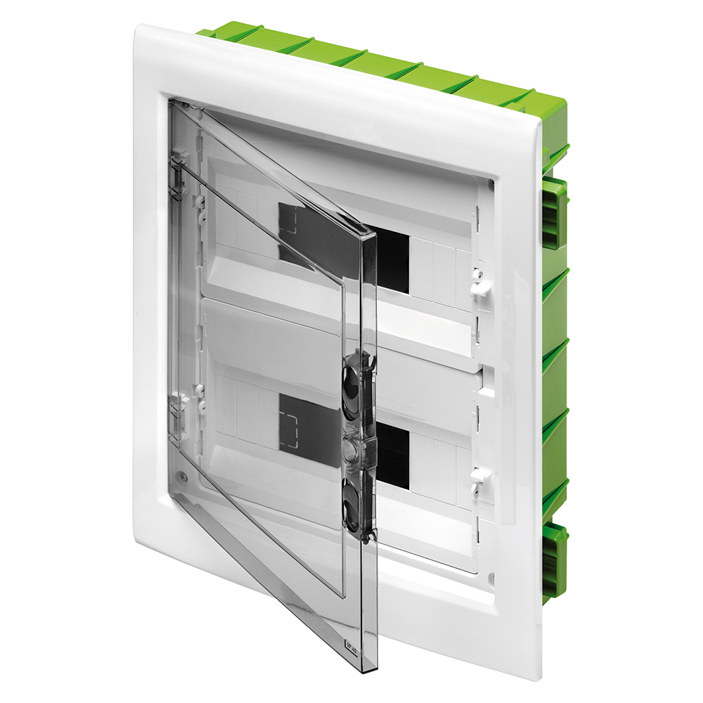 Tablou electric incastrat GEWISS GW40606PM, 24 module, IP40, verde