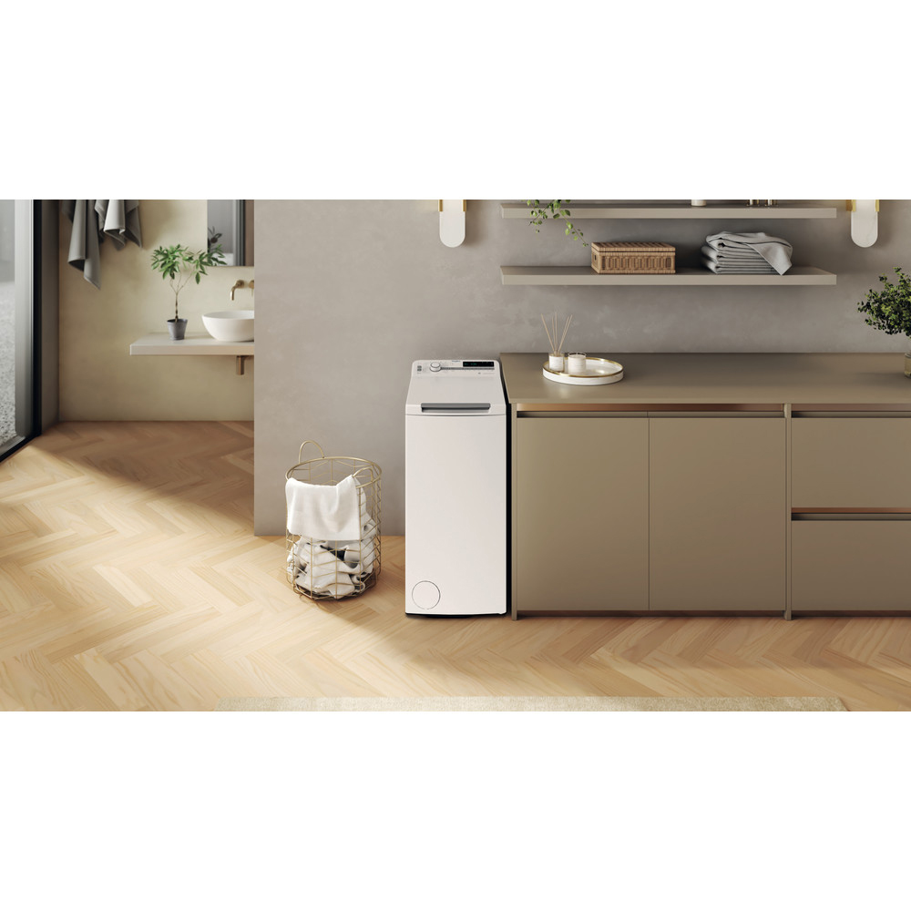 Masina de spalat rufe verticala WHIRLPOOL TDLR 7251BS EU/N, 6th Sense, 7 kg, 1200rpm, Clasa B, alb