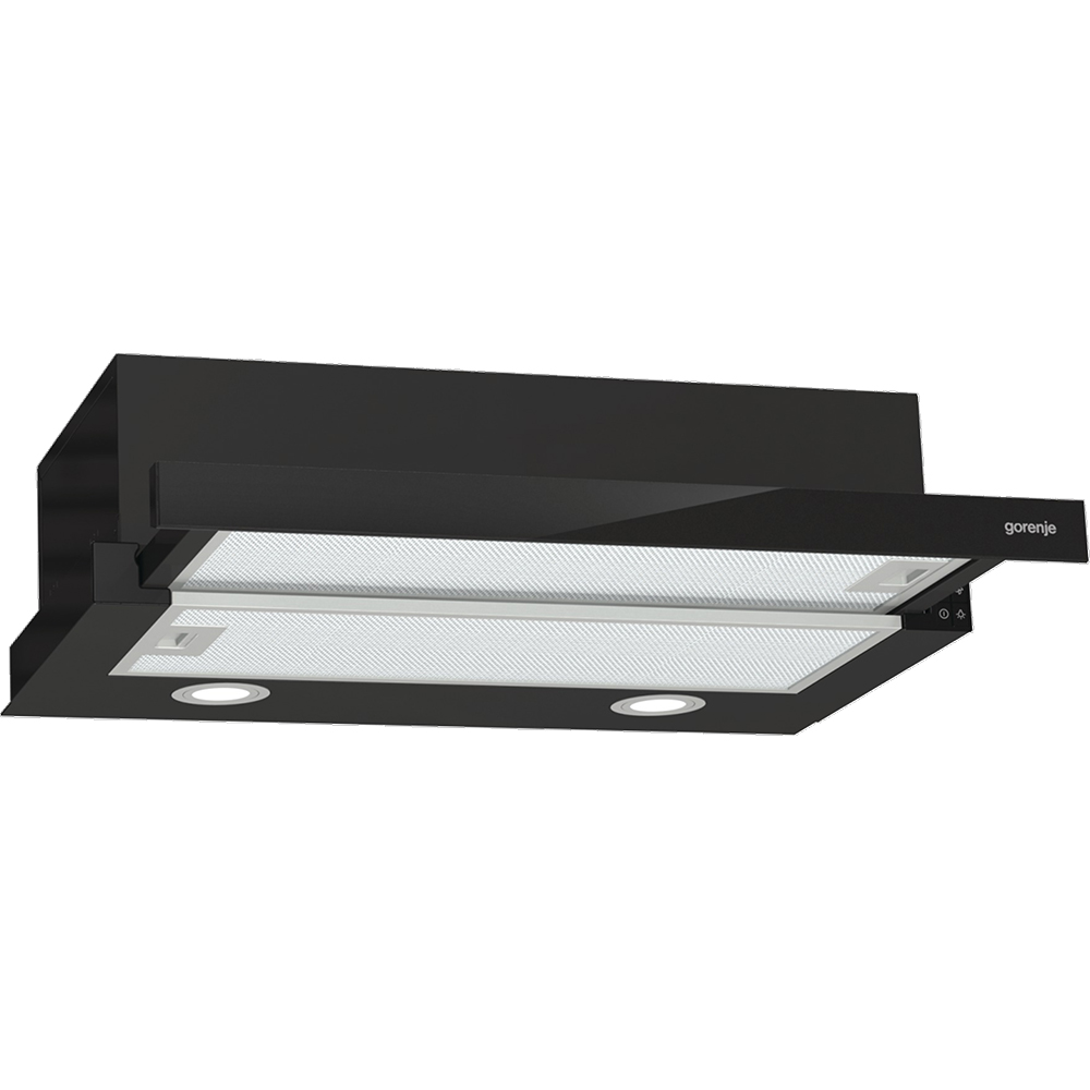 Hota incorporabila telescopica GORENJE TH62E4BG, 1 motor, 450 m3/h, L 60 cm, negru
