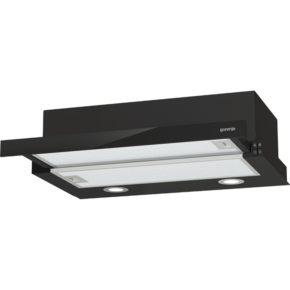 Hota incorporabila telescopica GORENJE TH62E4BG, 1 motor, 450 m3/h, L 60 cm, negru