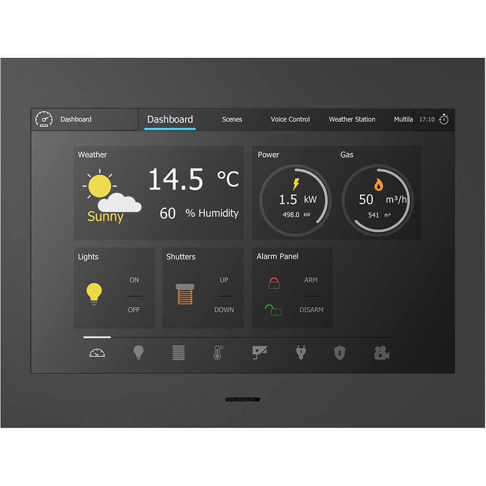 Controller GEWISS Endvision Touch Server 10, KNX, 10", negru