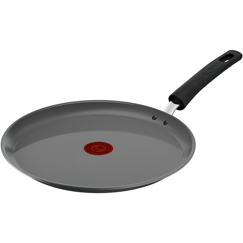 Tigaie pentru clatite TEFAL Renew+ C4243853, 25 cm, aluminiu, Thermo-Signal, gri