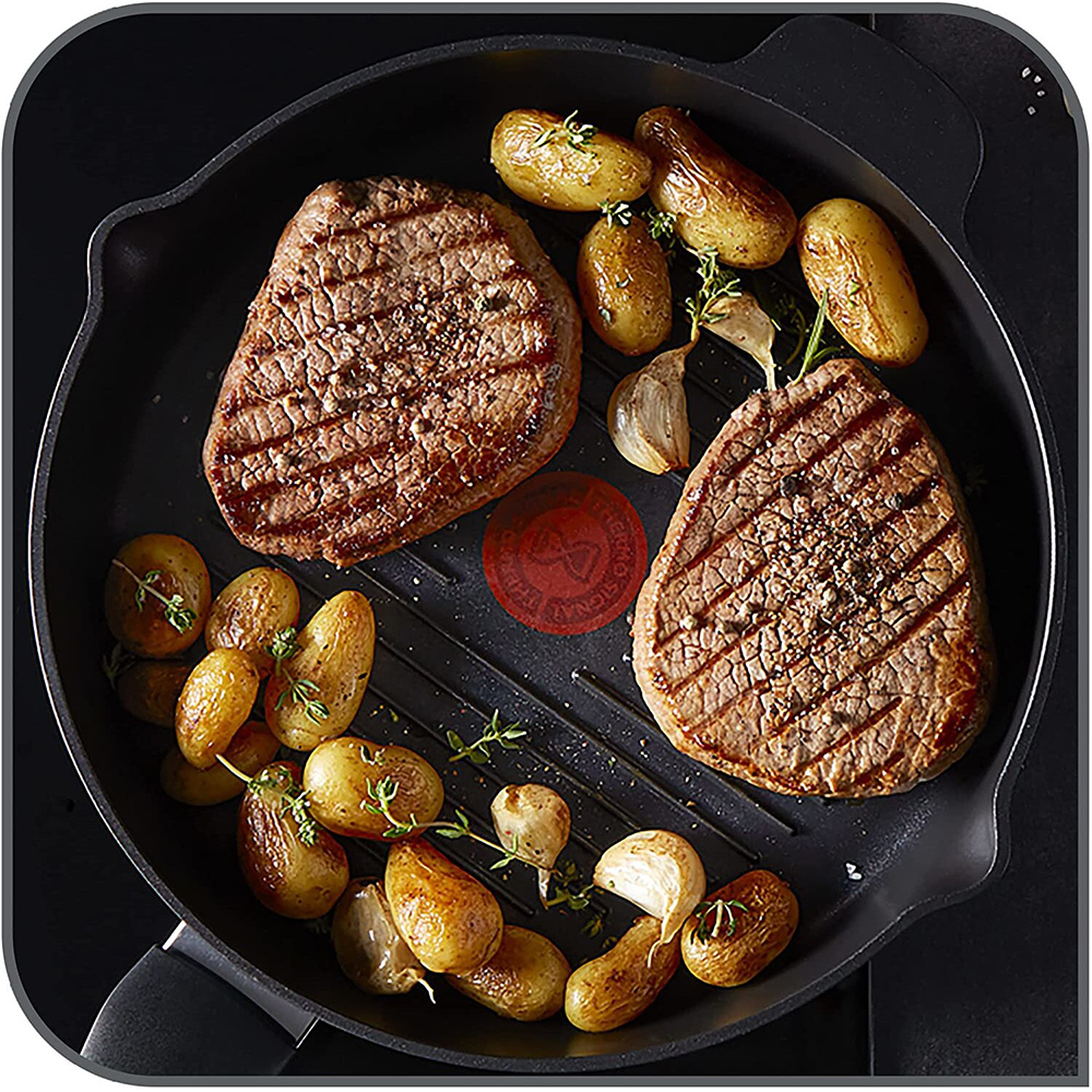 Tigaie grill TEFAL XL Force C6854055, 26cm, aluminiu, negru