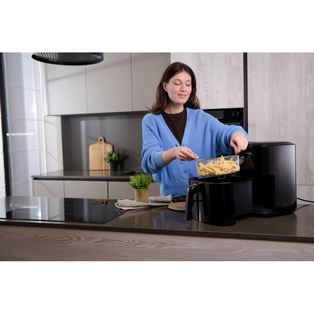Friteuza cu aer cald MYRIA MY4467, 6,5l, 1700W, negru