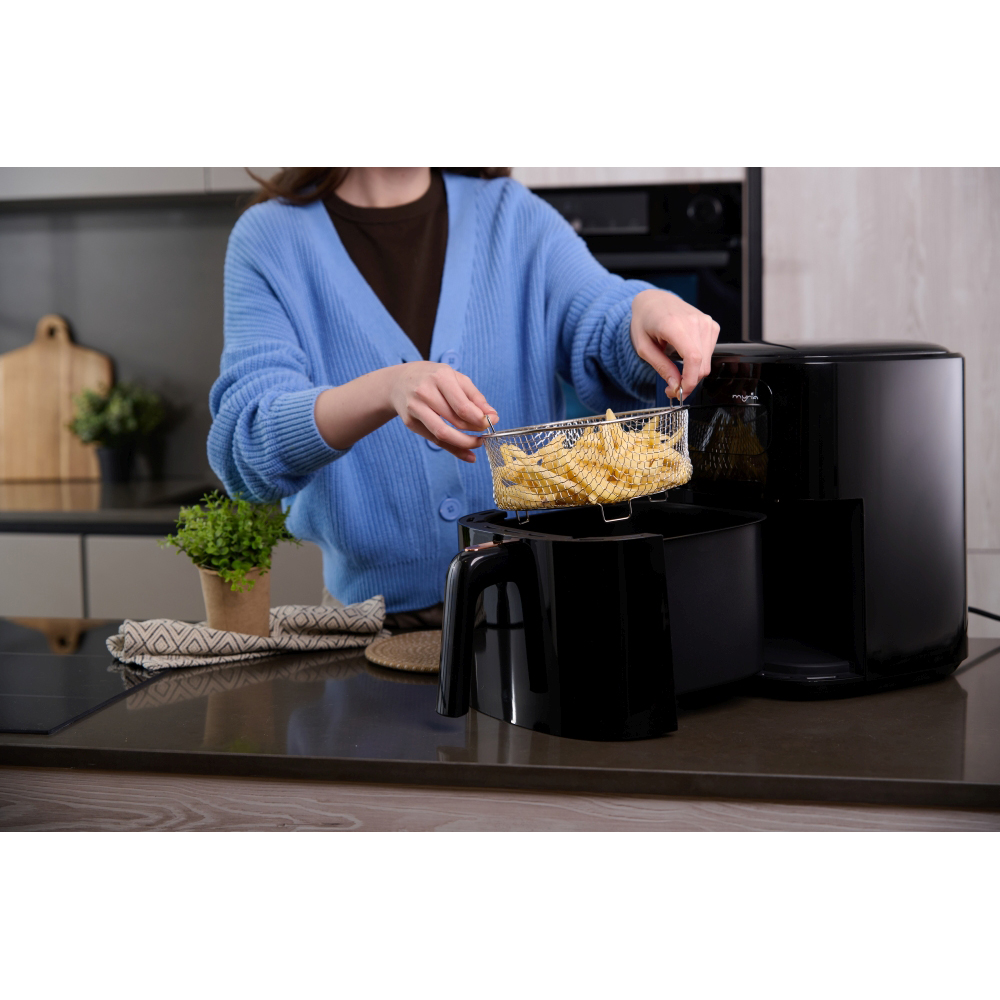 Friteuza cu aer cald MYRIA MY4467, 6,5l, 1700W, negru