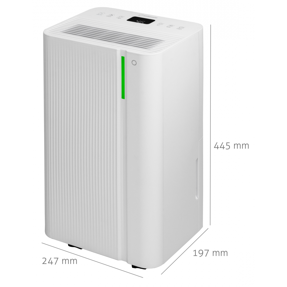 Dezumidificator TURBIONAIRE LEVI 12 ION, 12 l/zi, 220W, rezervor 1.8l, Ionizare, alb