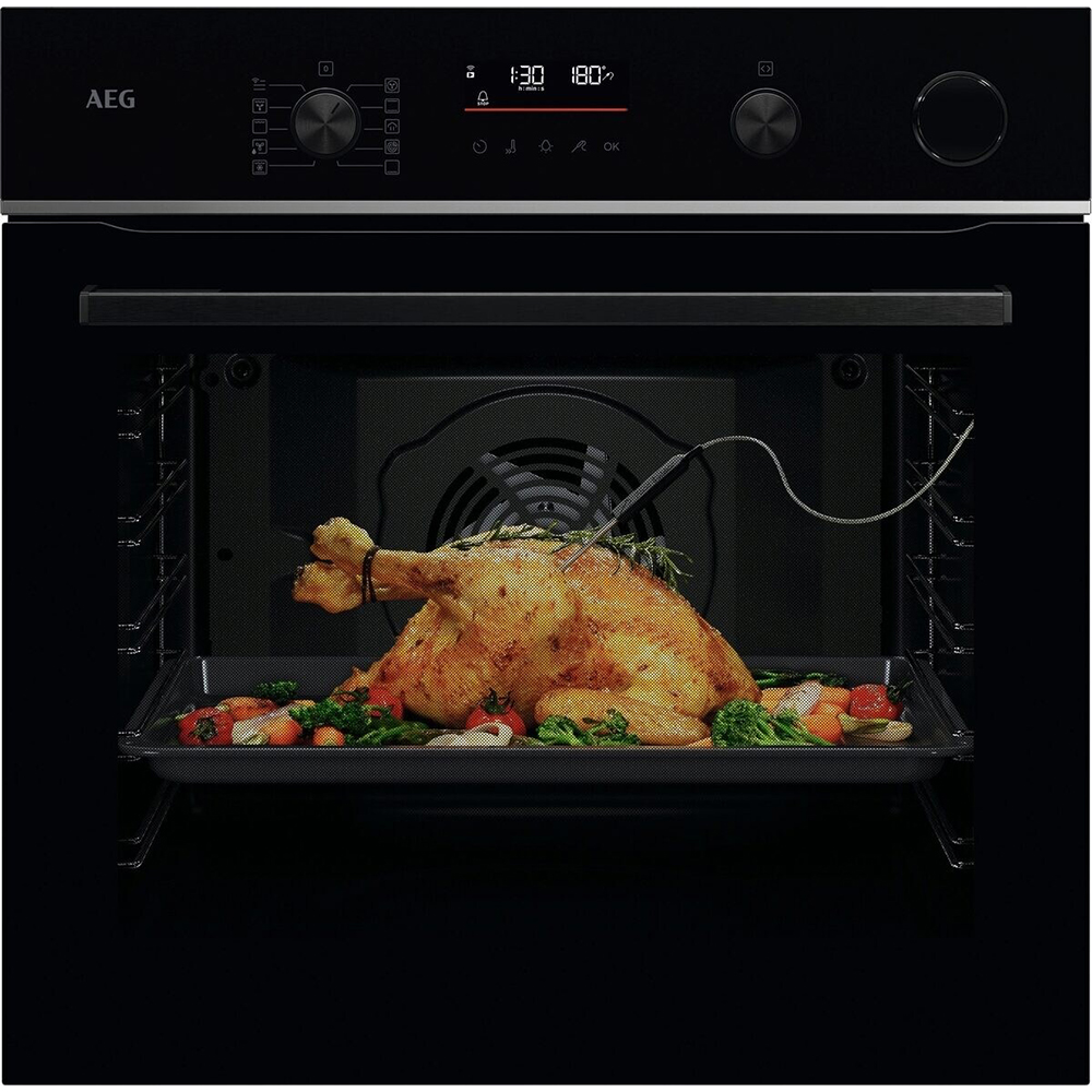 Cuptor incorporabil AEG TR6PB531SB, Electric, Gatire cu abur, Autocuratare pirolitica, 72 l, Clasa A++, Wi-Fi, negru