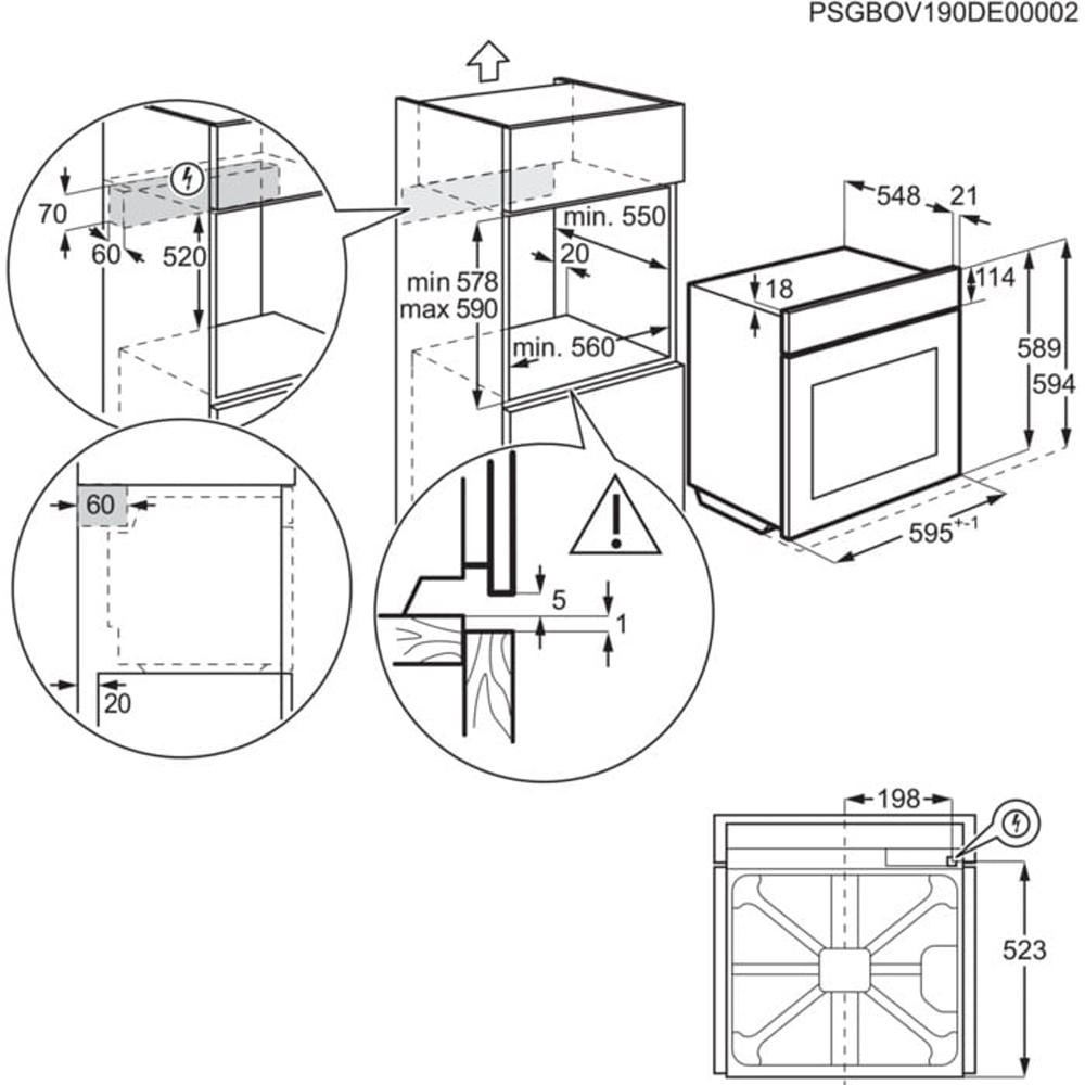 Cuptor incorporabil AEG TR7PB731ST, Electric, Gatire cu abur, Autocuratare pirolitica, 72 l, Clasa A++, Wi-Fi, negru