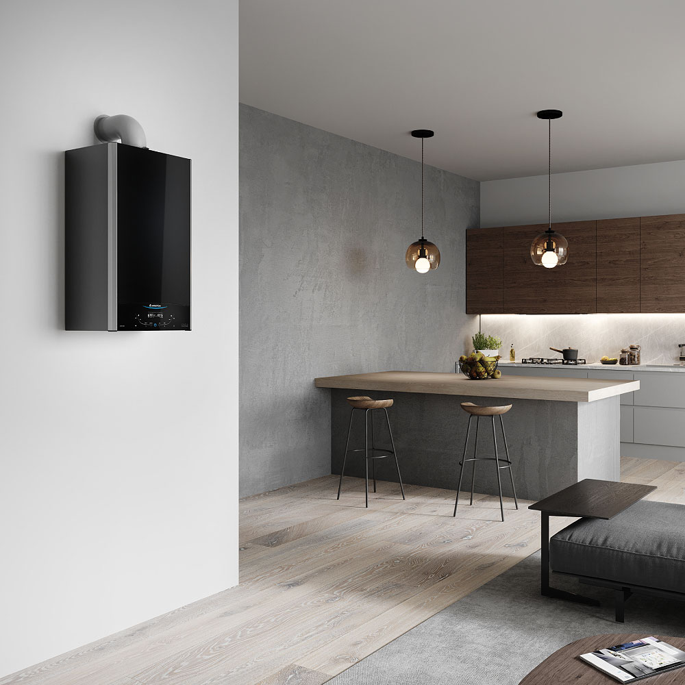 Centrala termica pe gaz in condensare ARISTON Alteas One+ NET, 35 kW, WiFi, Schimbator de caldura inox, Kit evacuare inclus