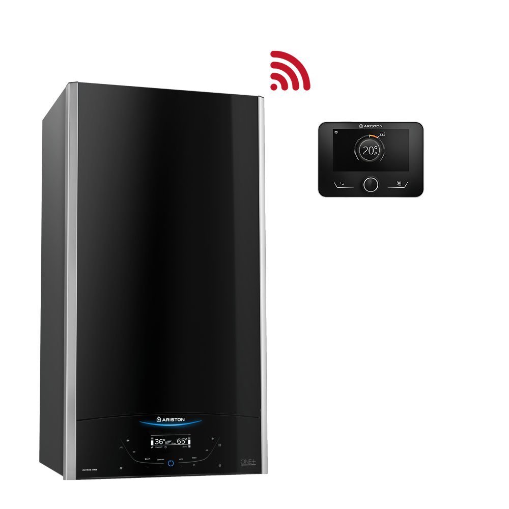 Centrala termica pe gaz in condensare ARISTON Alteas One+ NET, 35 kW, WiFi, Schimbator de caldura inox, Kit evacuare inclus