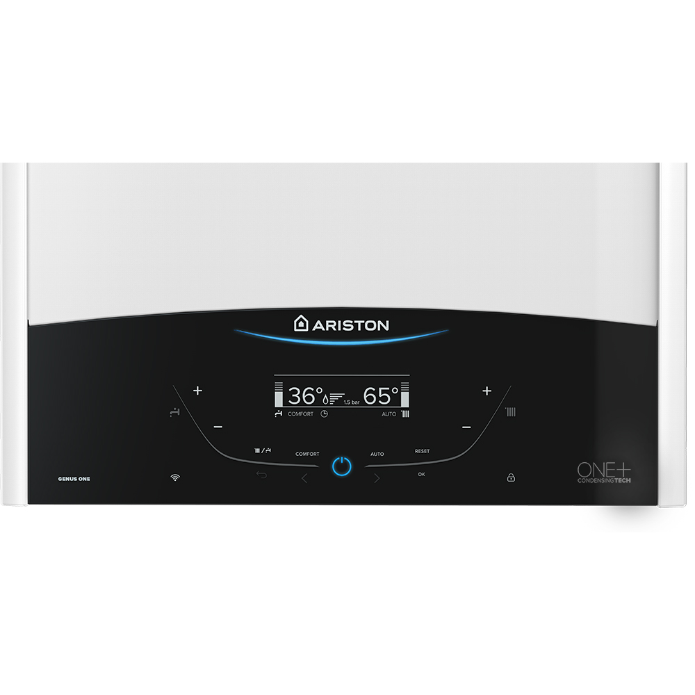 Centrala termica pe gaz in condensare ARISTON Genus One+, 35 kW, Schimbator de caldura inox, Kit evacuare inclus