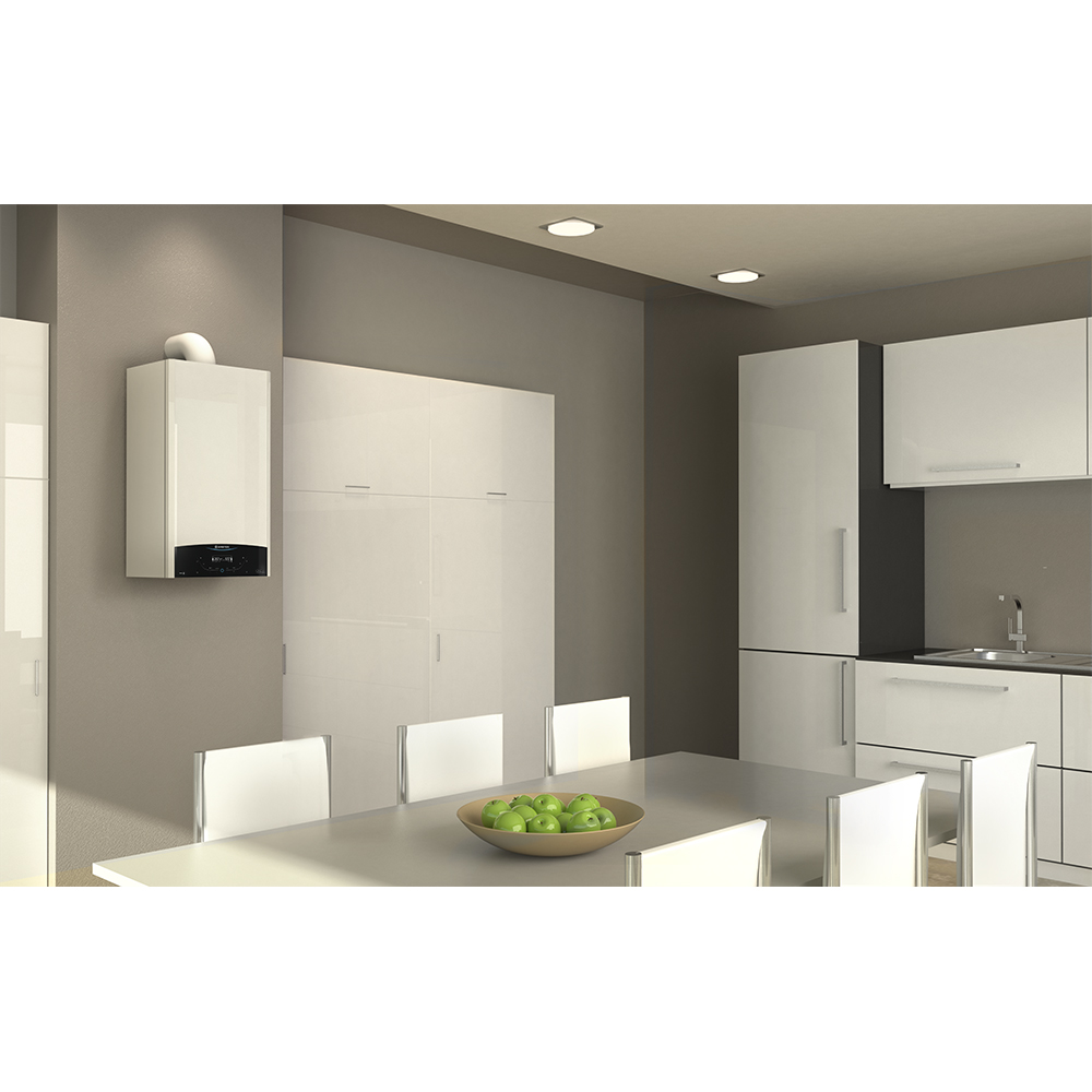 Centrala termica pe gaz in condensare ARISTON Genus One+, 35 kW, Schimbator de caldura inox, Kit evacuare inclus