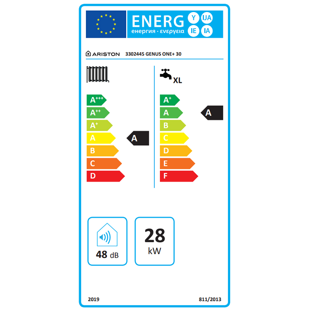 Centrala termica pe gaz in condensare ARISTON Genus One+, 30 kW, Schimbator de caldura inox, Kit evacuare inclus