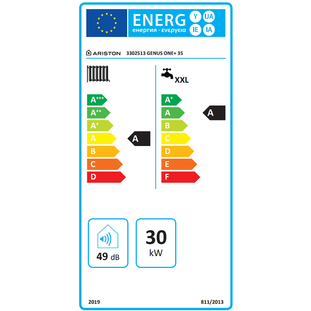 Centrala termica pe gaz in condensare ARISTON Genus One+, 35 kW, Schimbator de caldura inox, Kit evacuare inclus