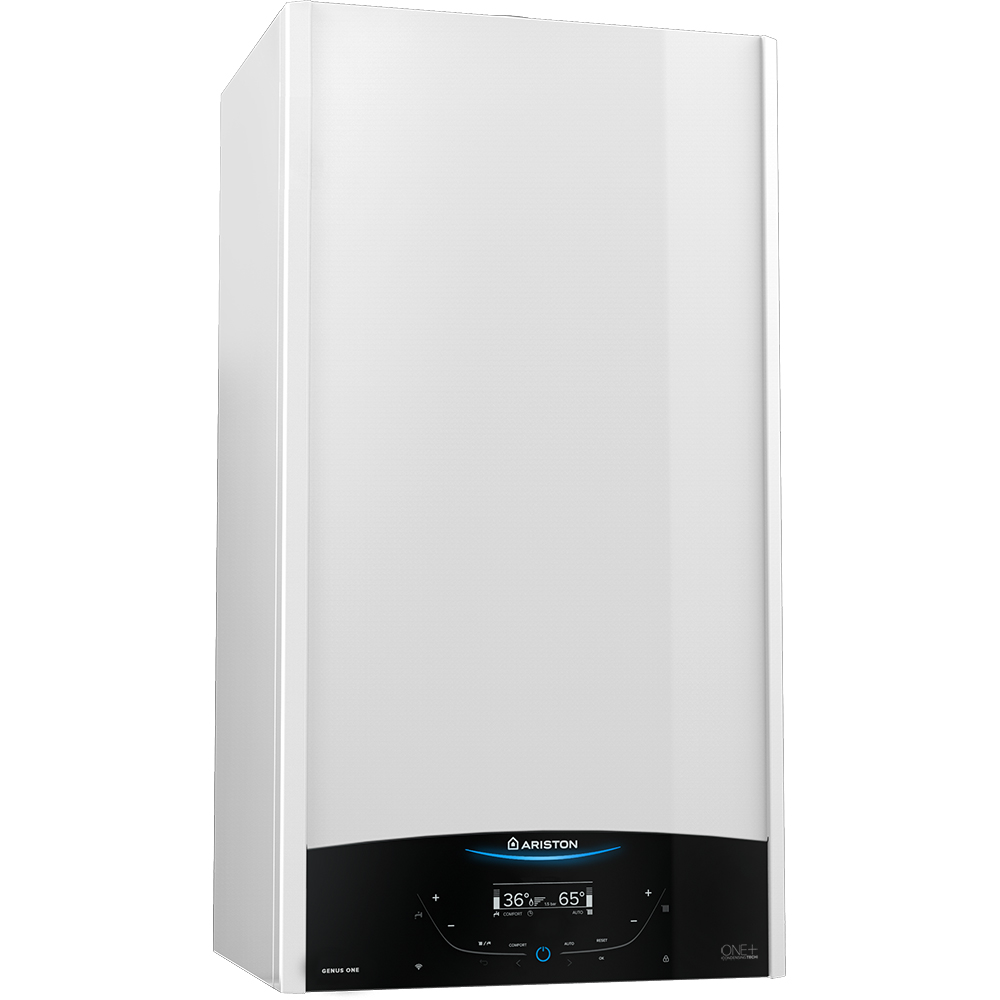 Centrala termica pe gaz in condensare ARISTON Genus One+, 24 kW, Schimbator de caldura inox, Kit evacuare inclus, 3+2 ani extragarantie