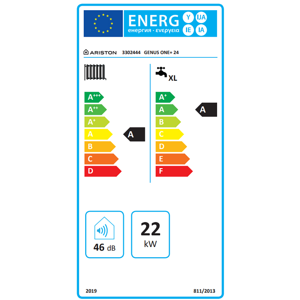 Centrala termica pe gaz in condensare ARISTON Genus One+, 24 kW, Schimbator de caldura inox, Kit evacuare inclus, 3+2 ani extragarantie
