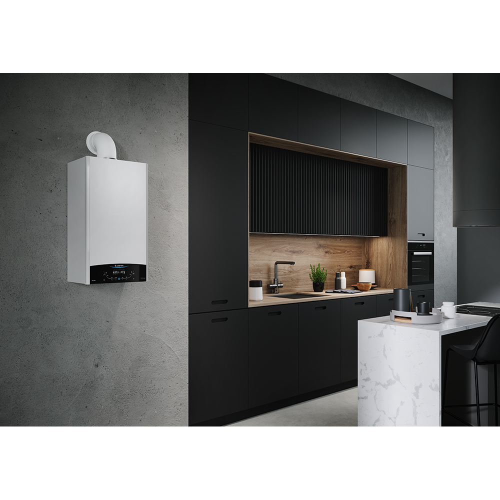 Centrala termica pe gaz in condensare ARISTON Genus One+, 35 kW, Schimbator de caldura inox, Kit evacuare inclus, 3+2 ani extragarantie