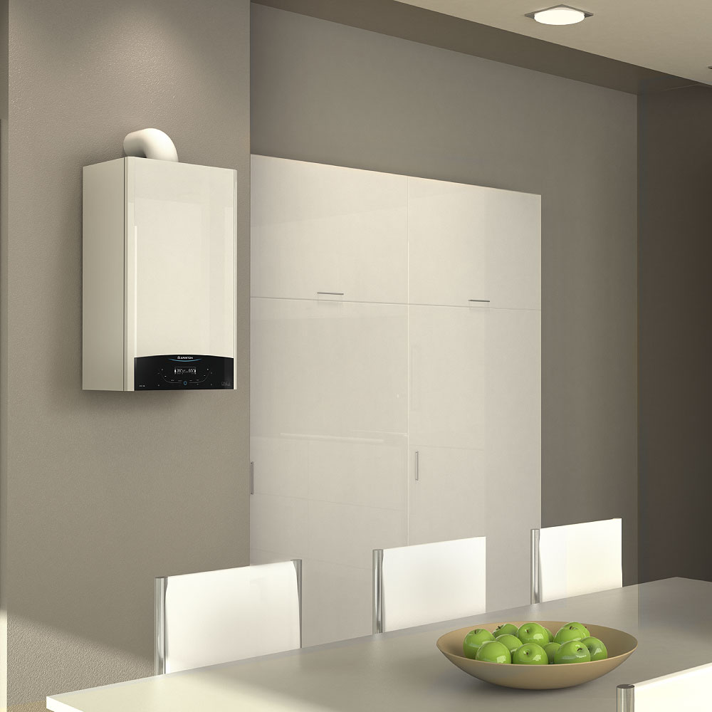 Centrala termica pe gaz in condensare ARISTON Genus One+, 35 kW, WiFi, Schimbator de caldura inox, Kit evacuare inclus, 3+2 ani extragarantie