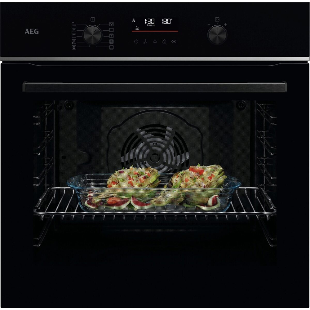 Cuptor incorporabil AEG SurroundCook TU5PB431SB, Electric, Autocuratare pirolitica, 72 l, Clasa A++, Wi-Fi, negru