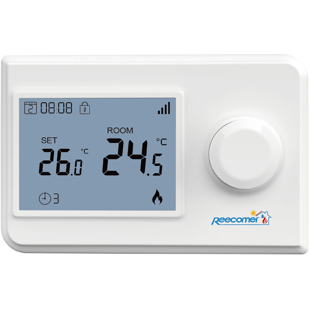 Termostat programabil fara fir REECOMER TW07M, Wi-Fi, alb