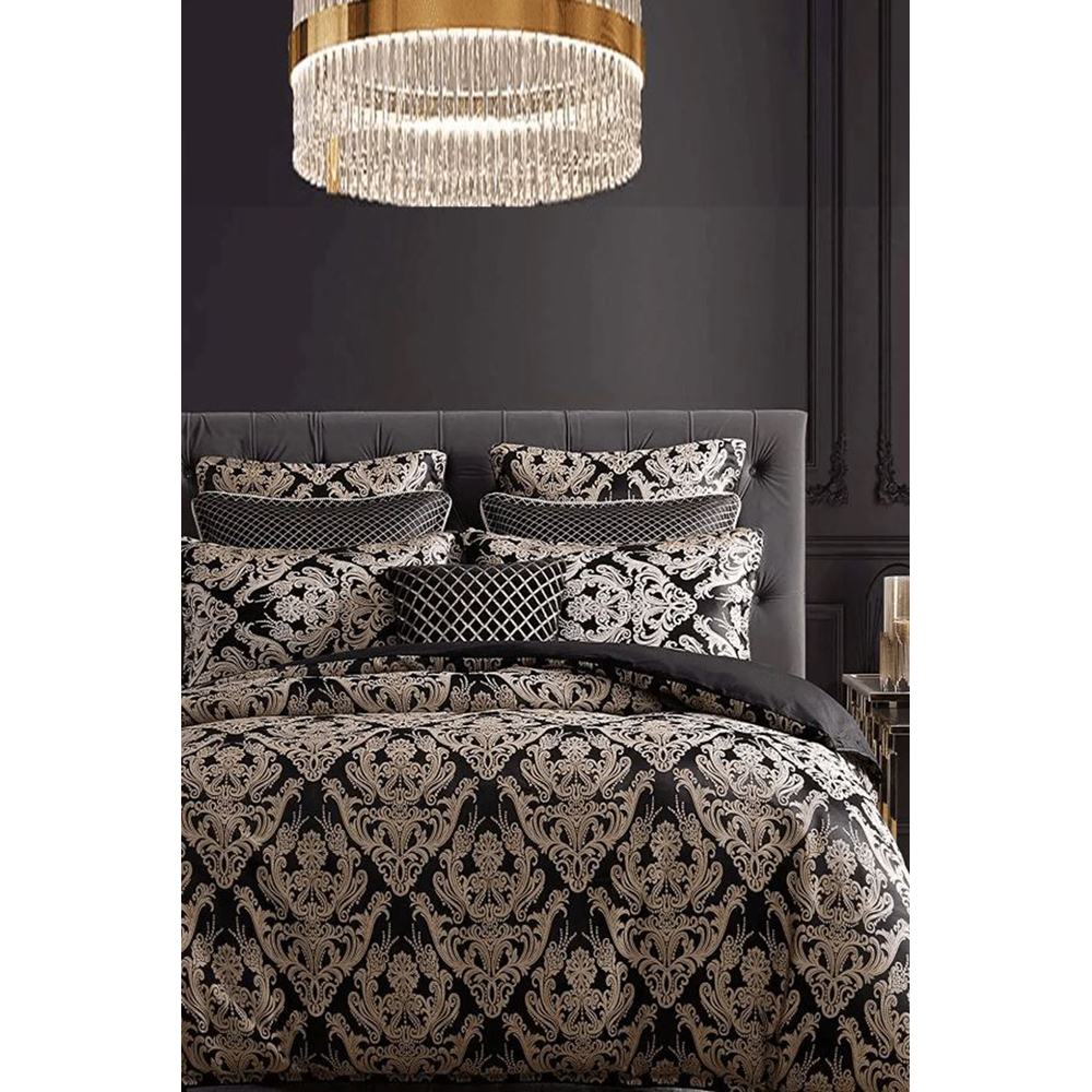 Lenjerie de pat Duo Damask, 2 persoane, 100% bumbac, 160 x 200 cm, 4 piese
