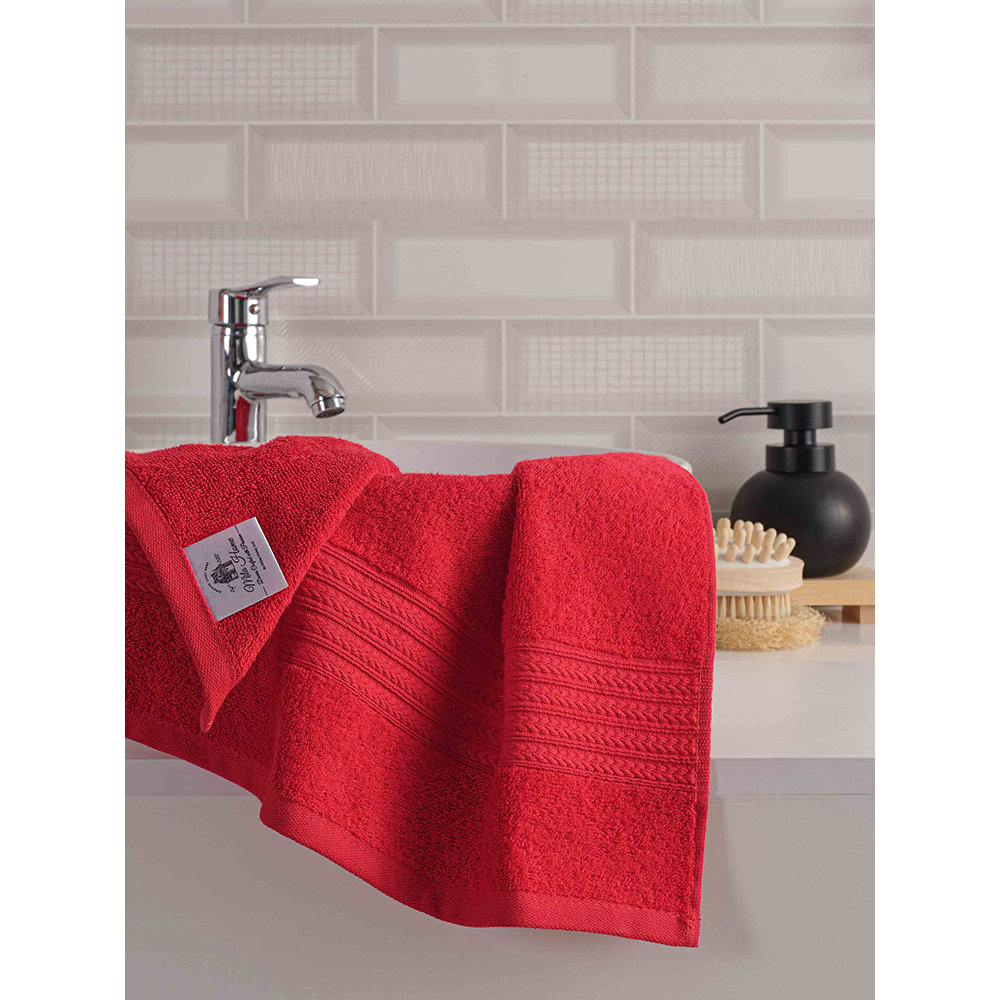 Set 2 prosoape baie MILA HOME Donatella, 70 x 140 cm, 50 x 90 cm, bumbac, rosu