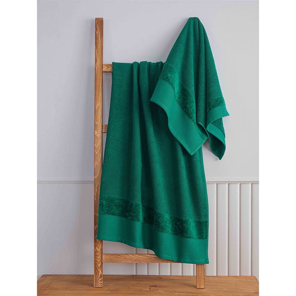 Set 2 prosoape baie MILA HOME Mia, 70 x 140 cm, 50 x 90 cm, bumbac, verde
