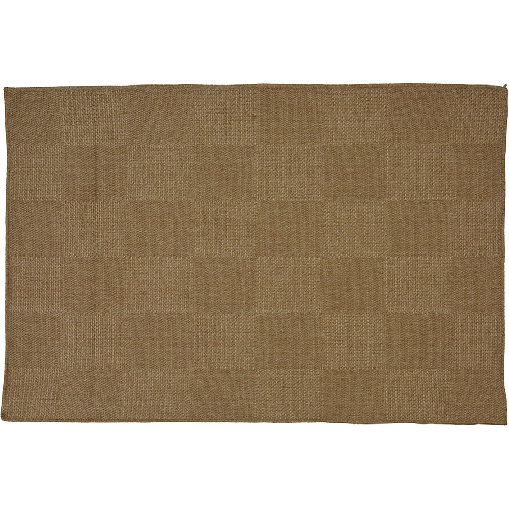 Covor exterior Tabla de sah, 120 x 180 cm, polipropilena, maro