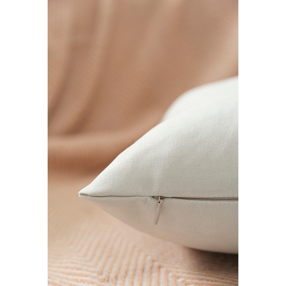 Fata perna decorativa Plain, 100% poliester, 45 x 45 cm, gri