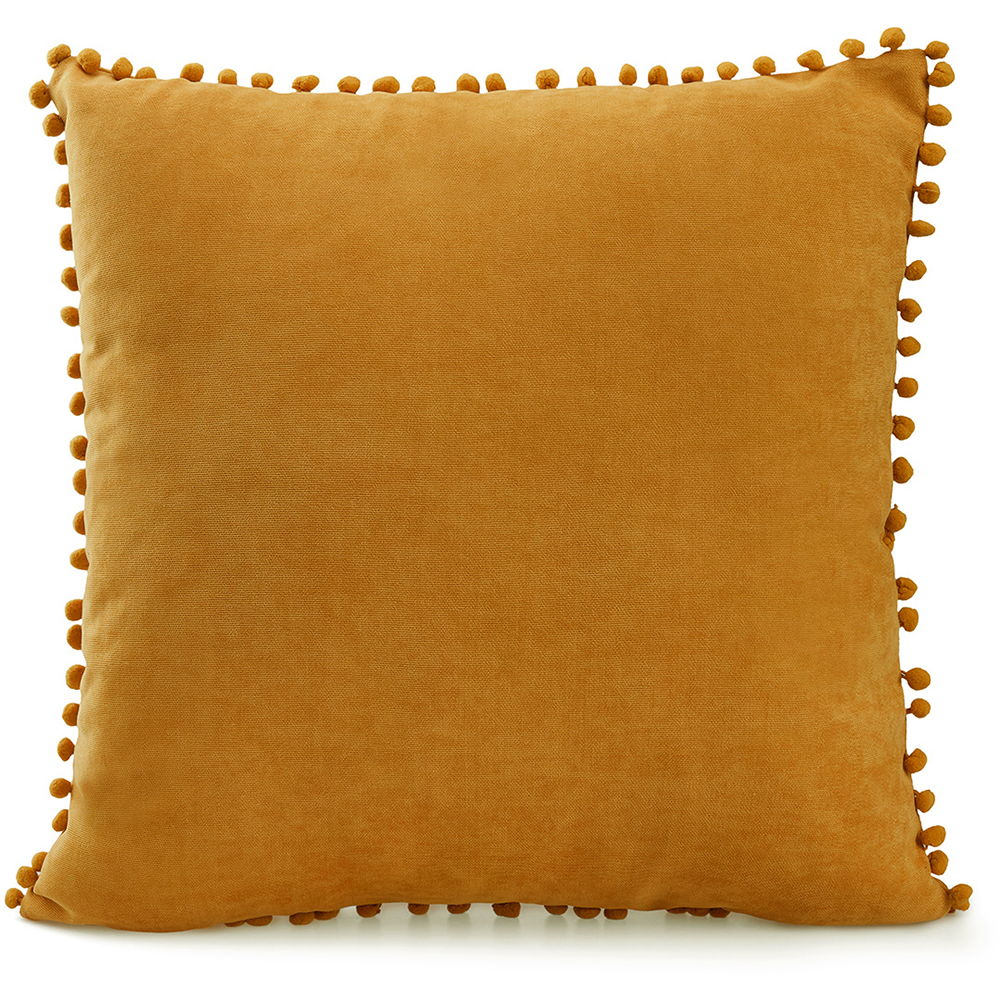 Fata perna decorativa Pompom, 100% poliester, 45 x 45 cm, portocaliu