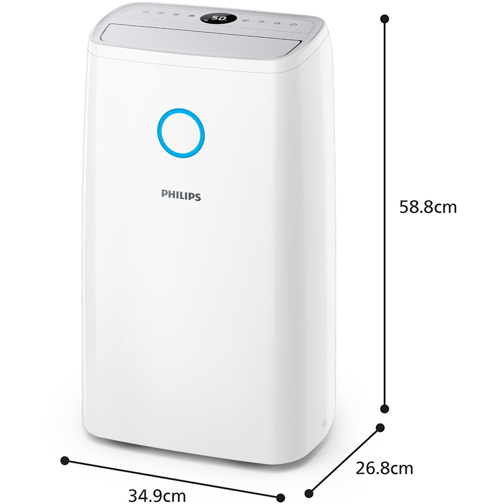 Dezumidificator aer PHILIPS DE3306/11, 34.3l/zi, 258W, 45dB, alb