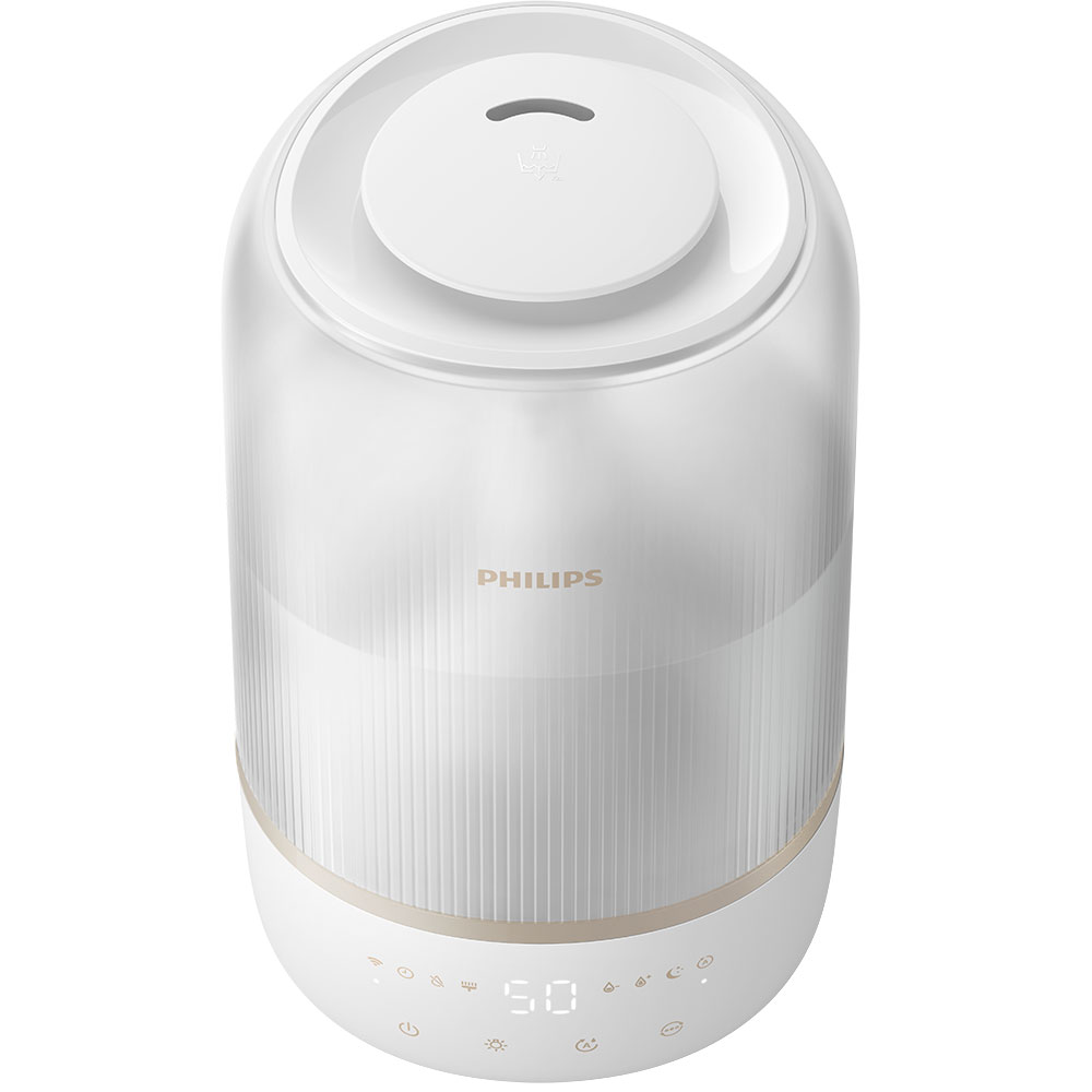 Umidificator PHILIPS HU1510/04, 3L, Wi-Fi, Mod nocturn, alb