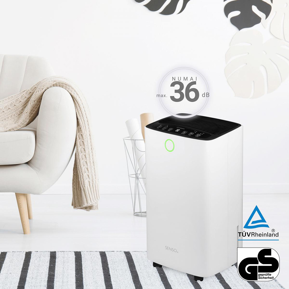 Dezumidificator aer TURBIONAIRE Senso 12, 12l/zi, 185W, 36dB, 120 m/h, Timer, alb
