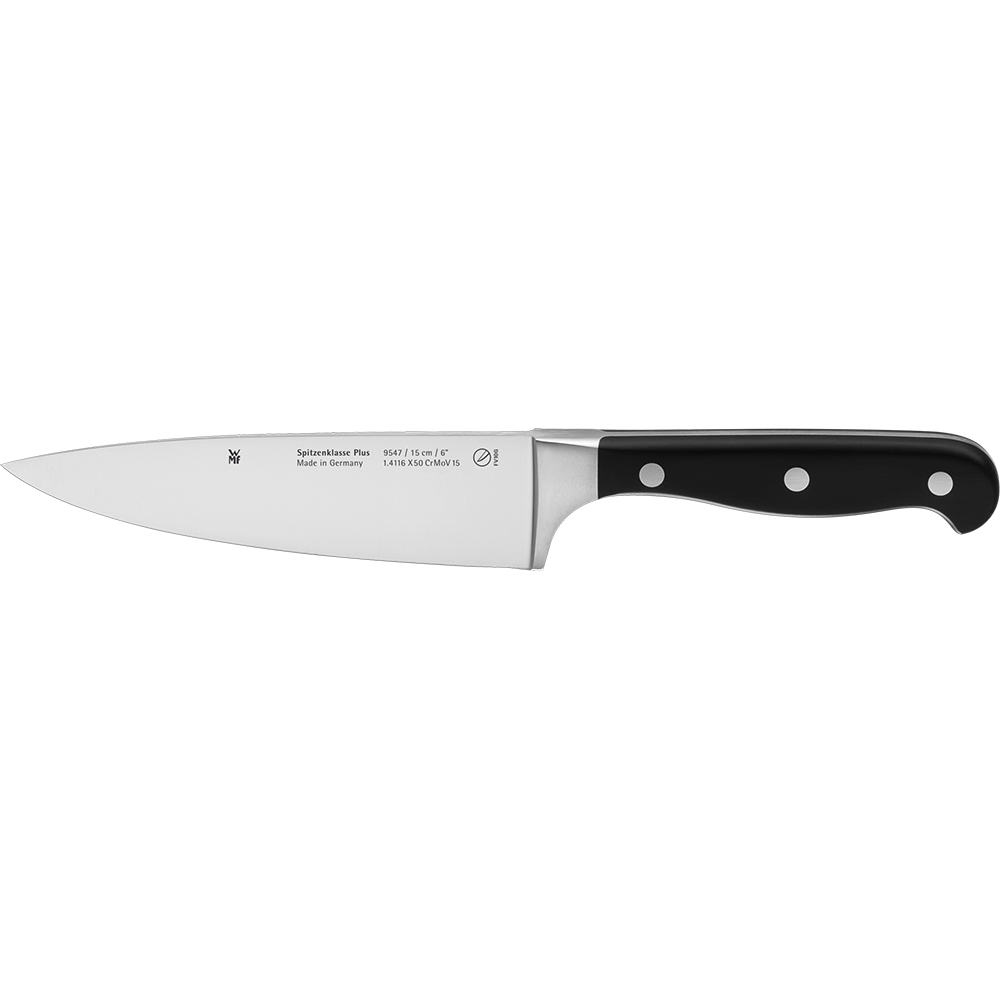 Cutitul bucatarului WMF Spitzenklasse Plus 1895476032, 15cm, inox, negru