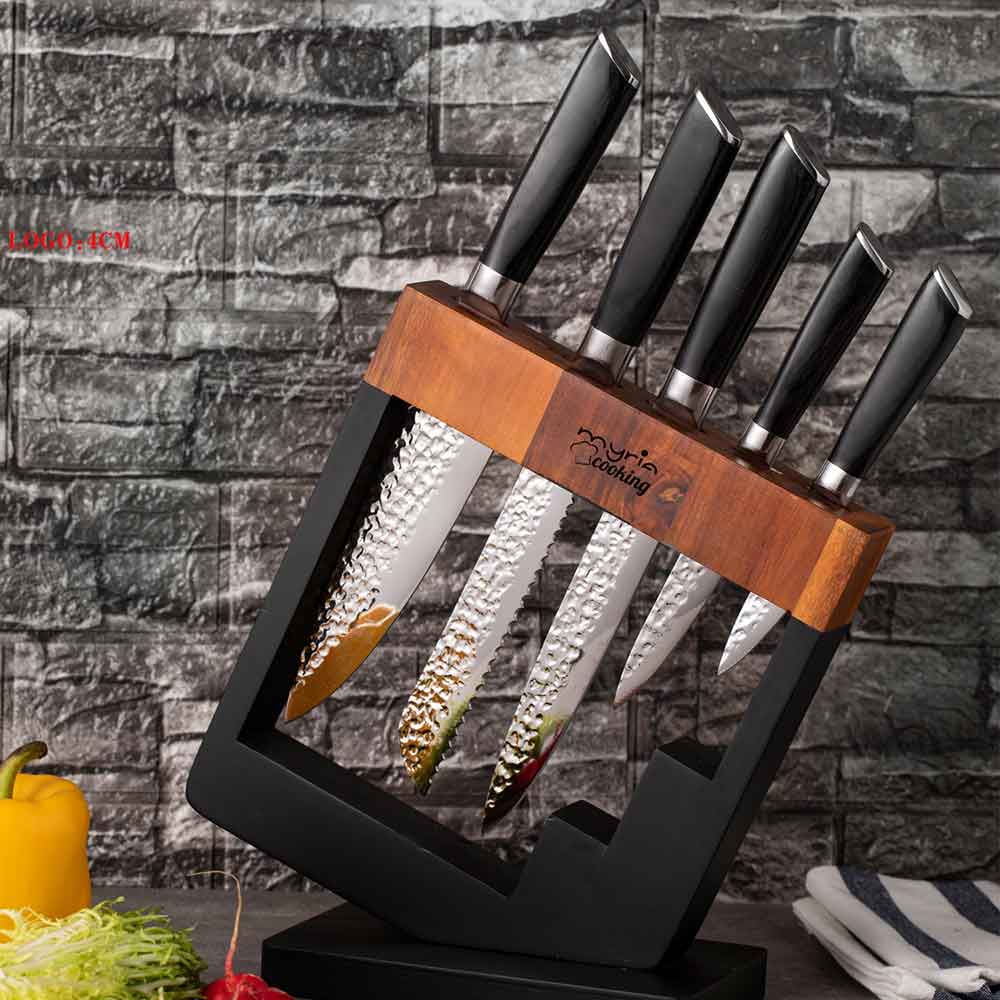 Set cutite MYRIA MC4054, 6 piese, otel inoxidabil, 8.5-20.8cm, negru