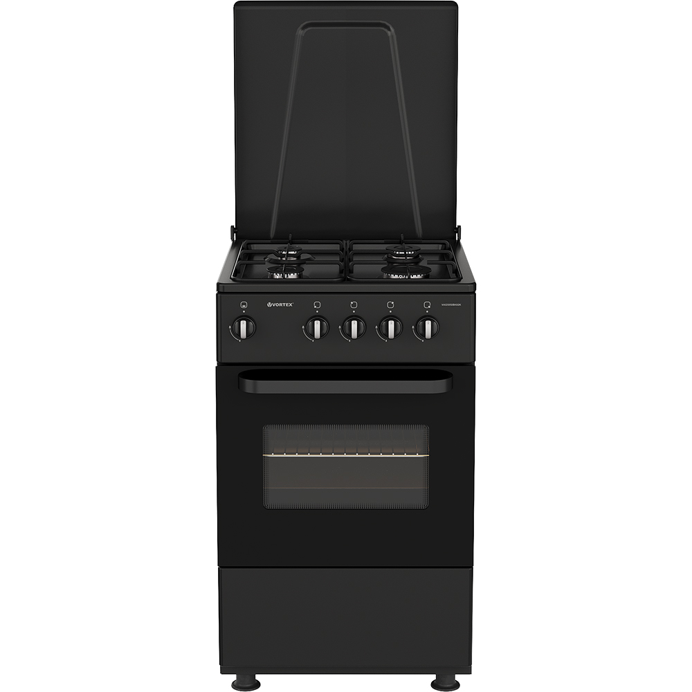 Aragaz VORTEX VAG5050BK02K, 4 arzatoare, Gaz, L 50 cm, negru