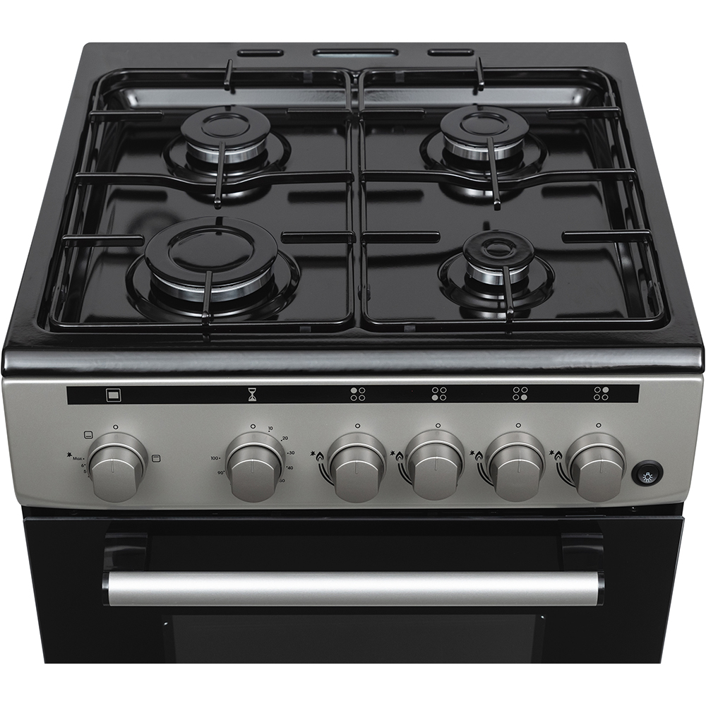 Aragaz VORTEX VAG5050SS01V, 4 arzatoare, Gaz, L 50 cm, Grill, argintiu