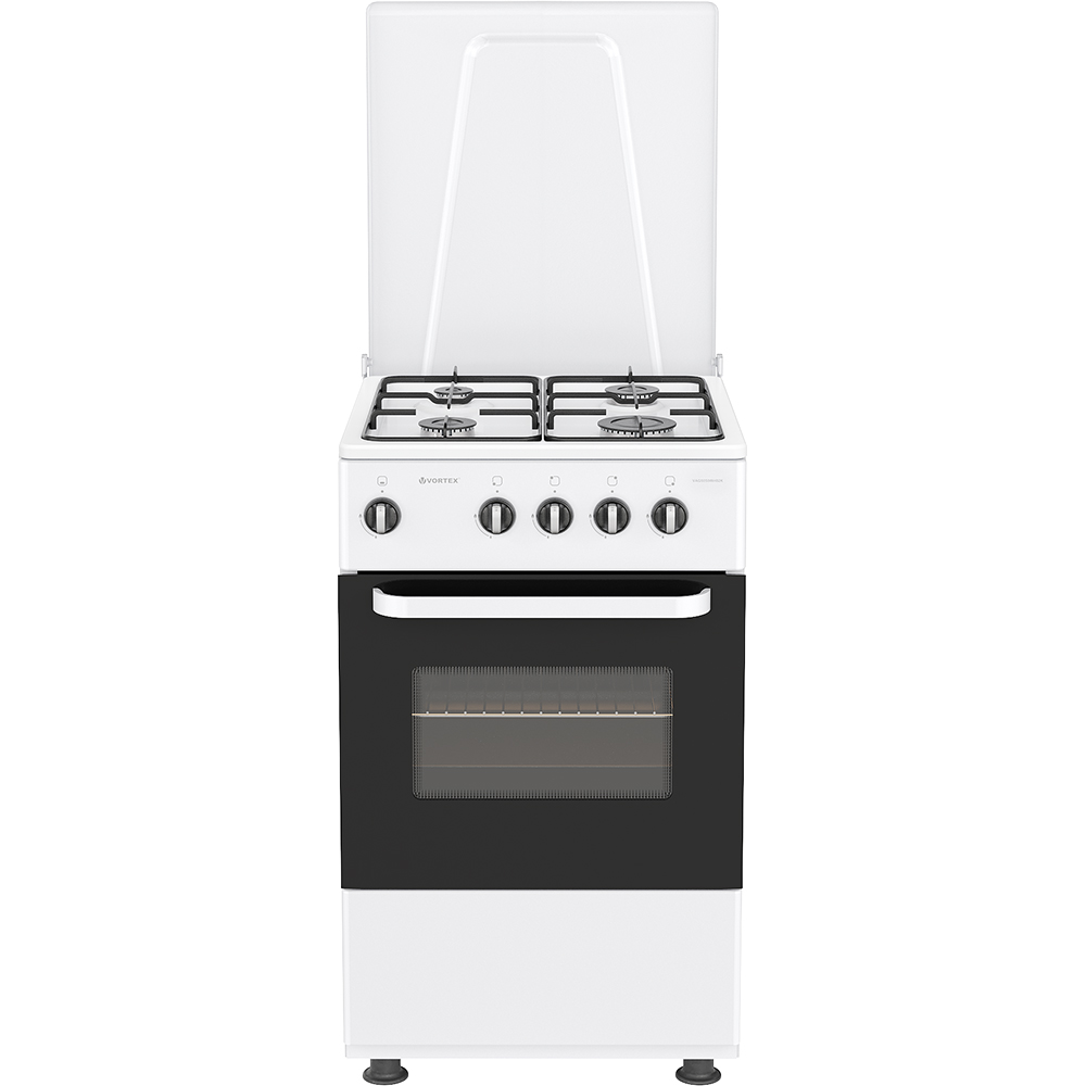 Aragaz VORTEX VAG5050WH02K, 4 arzatoare, Gaz, L 50 cm, alb