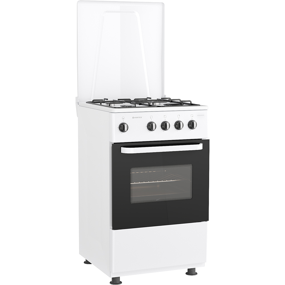 Aragaz VORTEX VAG5050WH02K, 4 arzatoare, Gaz, L 50 cm, alb
