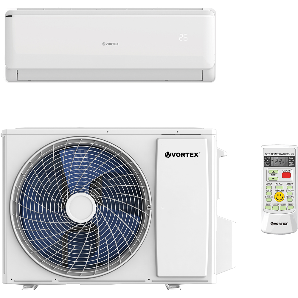 Aer conditionat VORTEX VAI012AFFW, 12000 BTU, A++/A+, Wi-Fi, Functie incalzire, Dezumidificare, Inverter, iFeel, kit instalare inclus, alb