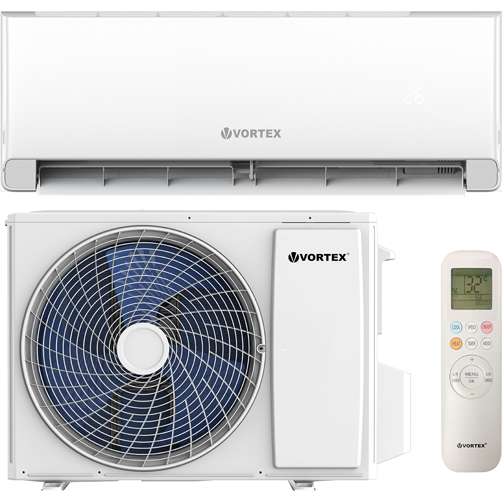 Aer conditionat VORTEX VAI12AZAW, 12000 BTU, A+++/A++, Wi-Fi, Functie incalzire, Dezumidificare, Inverter, iFeel, kit instalare inclus, alb